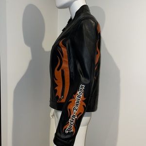 Genuine Harley Davidson Cowhide Leather Jacket Size Small Gently Loved💋💗